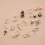 Half Drilled - Round Black Pearls