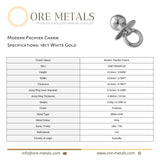 18ct White Gold - Modern Pacifier Charm