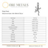 18ct White Gold - Pond Frog Charm