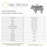 18ct White Gold - Merino Sheep Charm