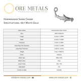 18ct White Gold - Hammerhead Shark Charm