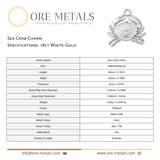 18ct White Gold - Sea Crab Charm