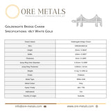 18ct White Gold - Goldengate Bridge Charm