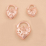 9ct Rose Gold - Filigree Padlock Clasp