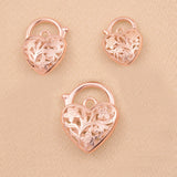 9ct Rose Gold - Filigree Padlock Clasp