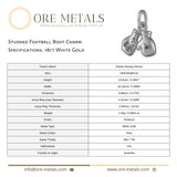 18ct White Gold - Classic Boxing Gloves Charm