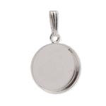 925 Sterling Silver - Round Bezel Cup Pendant Settings