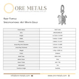 18ct White Gold - Reef Turtle Charm