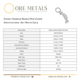 18ct White Gold - Sydney Harbour Bridge Gallery Charm