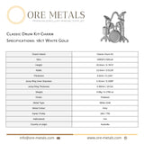 18ct White Gold - Classic Drum Kit Charm