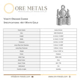 18ct White Gold - Vanity Dresser Charm