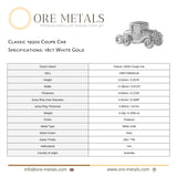 18ct White Gold Classic - 1920s Coupe Car Charm