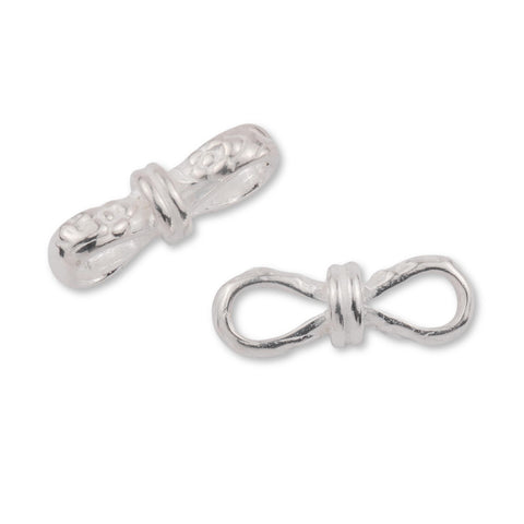 925 Sterling Silver - Bowtie Connector Charm