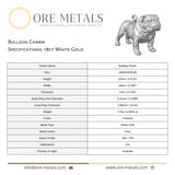 18ct White Gold - Bulldog Charm