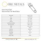 18ct White Gold - Safety Pin Charm