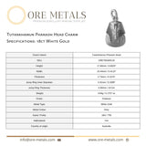 18ct White Gold - Tutankhamun Pharaoh Head Charm