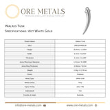 18ct White Gold - Walrus Tusk Charm