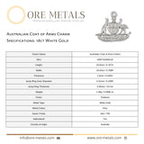 18ct White Gold - Australian Coat of Arms Charm