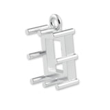 925 Sterling Silver - Rectangle Prong Setting