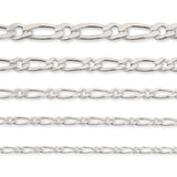 925 Sterling Silver - Figaro 1:1 - Chain Extender