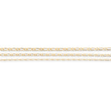 9ct Yellow Gold - Figaro 1:1 - Chain Extender