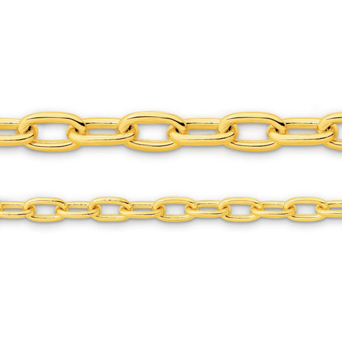 18ct Yellow Gold - Boston Paperclip - Chain Roll