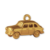 18ct Yellow Gold - Retro Family Sedan Car Charm