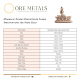 18ct Rose Gold - Minimalist Sydney Opera House Charm
