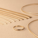 9ct Yellow Gold - Half Round Wire