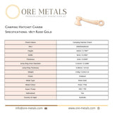 18ct Rose Gold - Camping Hatchet Charm
