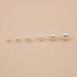 Half Drilled - Round White Pearls