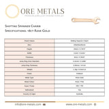 18ct Rose Gold - Shifting Spanner Charm