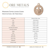 18ct Rose Gold - Miramare Coffee Lounge Charm