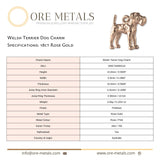 18ct Rose Gold - Welsh Terrier Dog Charm