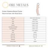 18ct Rose Gold - Sydney Harbour Bridge Charm