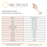 18ct Rose Gold - Dragster Racer Charm