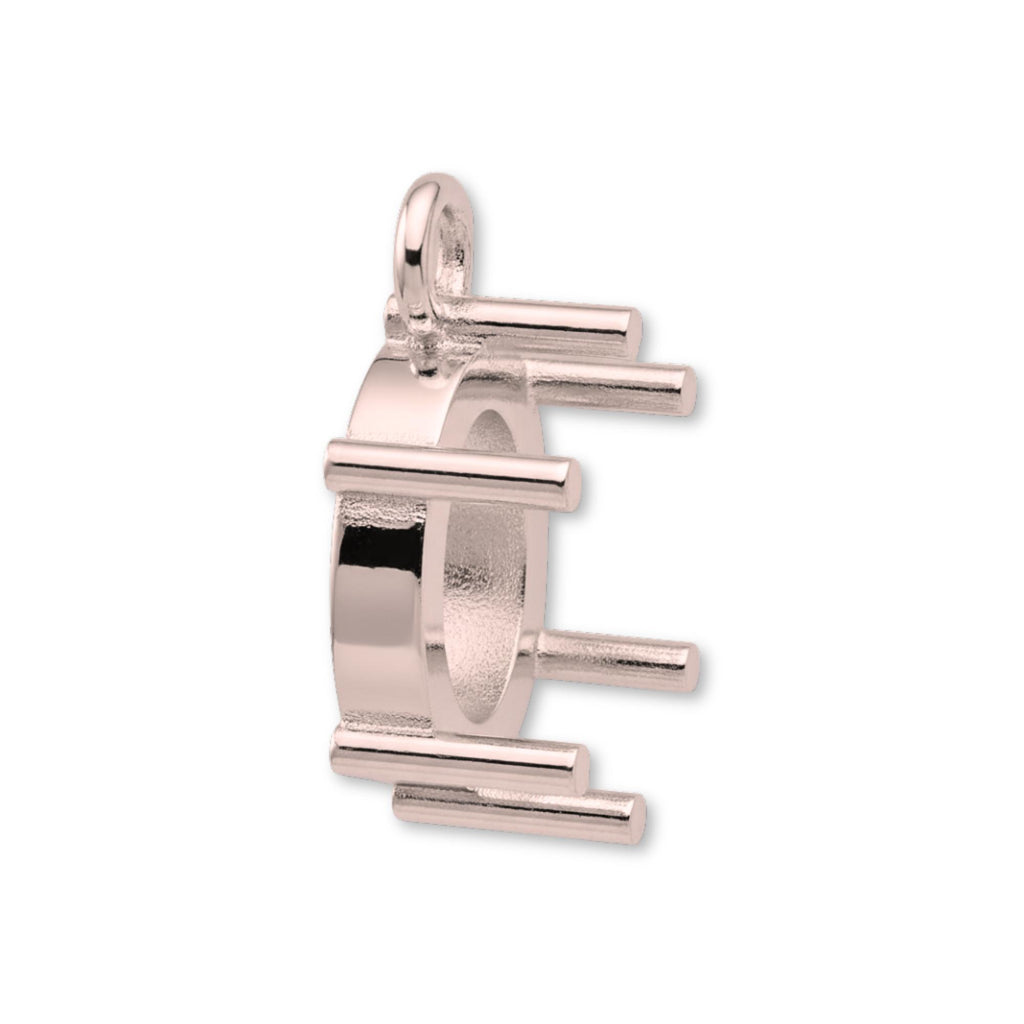 18ct Rose Gold - Oval Prong Setting