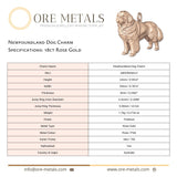 18ct Rose Gold - Newfoundland Dog Charm