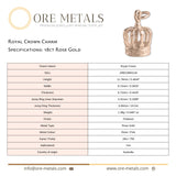 18ct Rose Gold - Royal Crown Charm