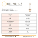 18ct Rose Gold - Garden Shovel Charm