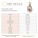 18ct Rose Gold - Wishing Well Charm