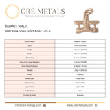 18ct Rose Gold - Balance Scales Charm