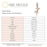 18ct Rose Gold - Forest Gecko Charm