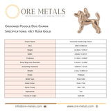 18ct Rose Gold - Groomed Poodle Dog Charm
