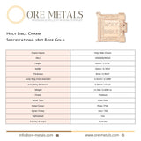 18ct Rose Gold - Holy Bible Charm