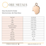 18ct Rose Gold - Girls Silhouette Charm
