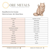 18ct Rose Gold - Ragamuffin Cat Charm
