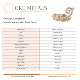 18ct Rose Gold - Panther Chameleon Charm