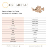 18ct Rose Gold - Tropical Tang Fish Charm