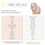 18ct Rose Gold - Selkirk Rex Cat Charm